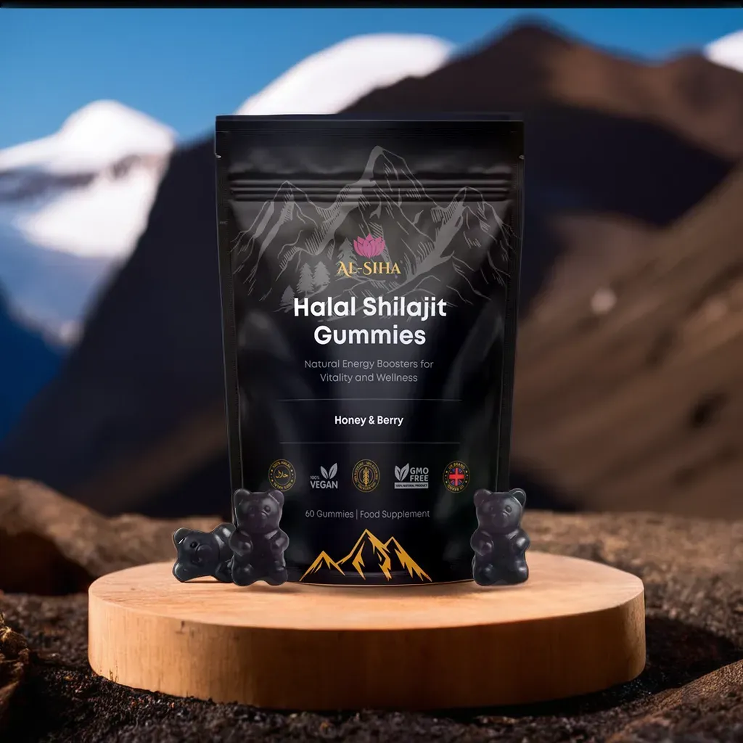 600mg Shilajit Gummies Sugar Free Food Supplement Buy Online UK